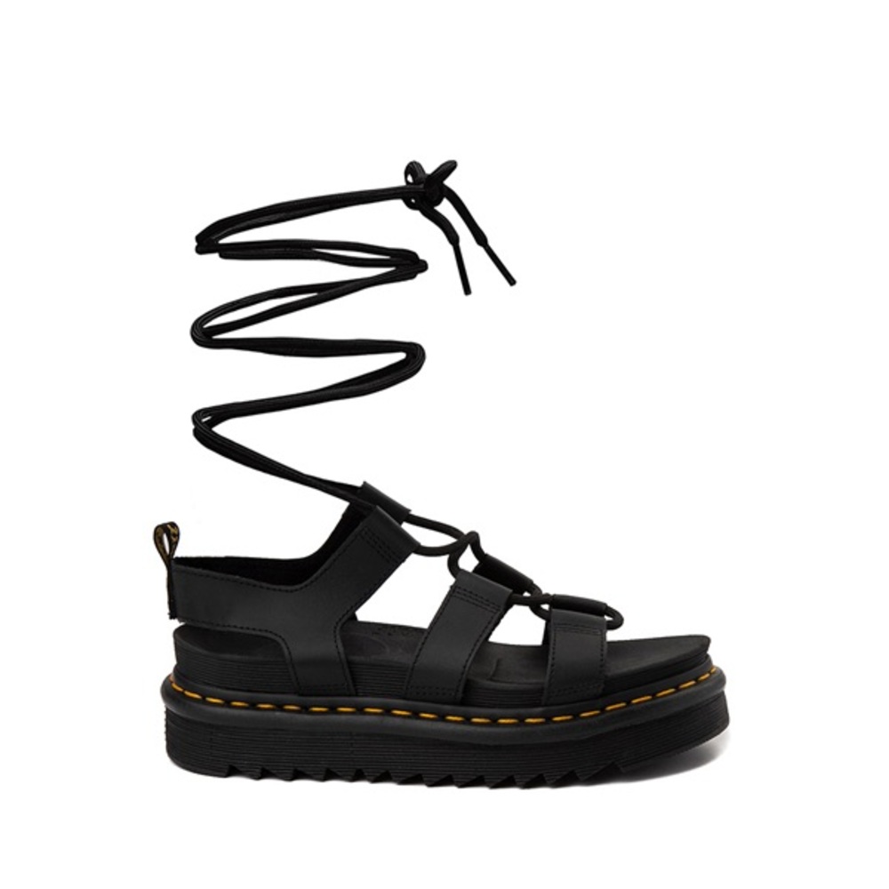 Dr. Martens Black Lace-Up Platform Gladiator Sandals